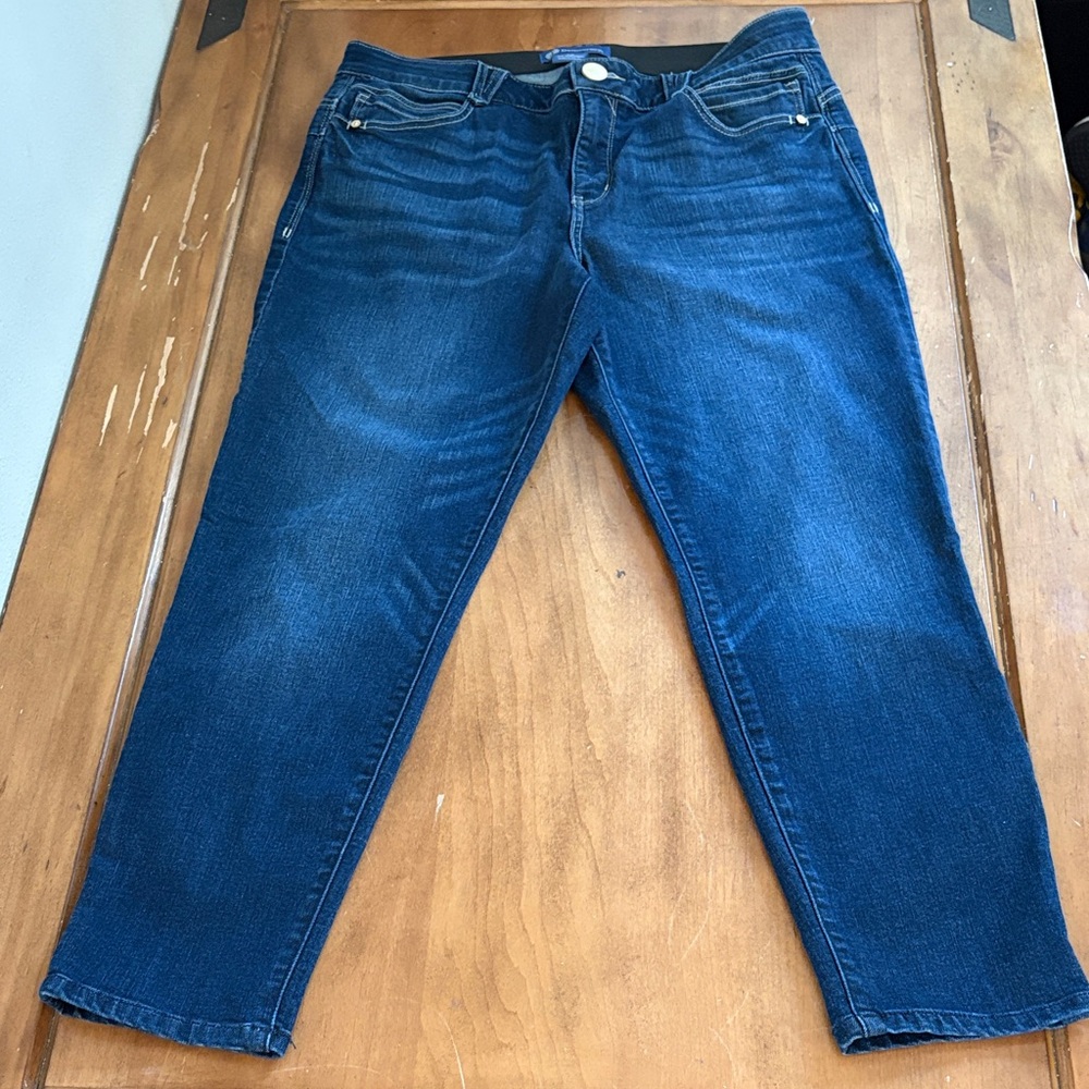 Democracy AbSolution Dark Blue Ankle Jeans Size 14